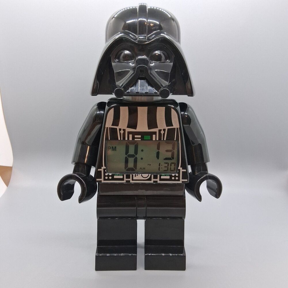 LEGO Star Wars Darth Vader 9" Minifigure Alarm Clock Digital Light Up Rare Vader